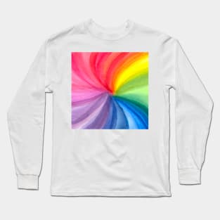 Hypnotic Rainbow (abstract watercolor) Long Sleeve T-Shirt